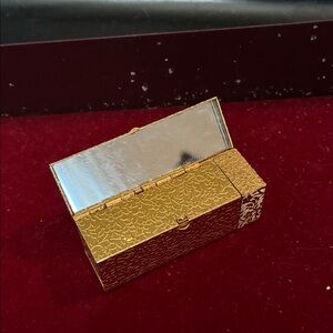 Vintage Gold Embossed Box with Mirror